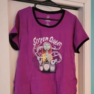 Nightmare Before Christmas Purple "Scream Queen" T-Shirt By Torrid Size 2